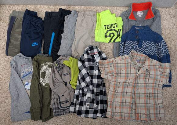 Variety Other - Lot Of 14 Pieces Boys Clothing 4/4T Mixed Brands Pants Tops Shorts